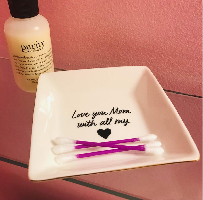 Simply Charmed Love You Mom Jewelry Dish - Valentine's Day or Birthday Gift - Elegant Trinket Tray and Ring Holder - Gifts for Mom from Daughter or Son - Image 3